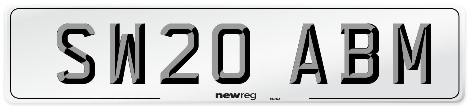 SW20 ABM Number Plate from New Reg